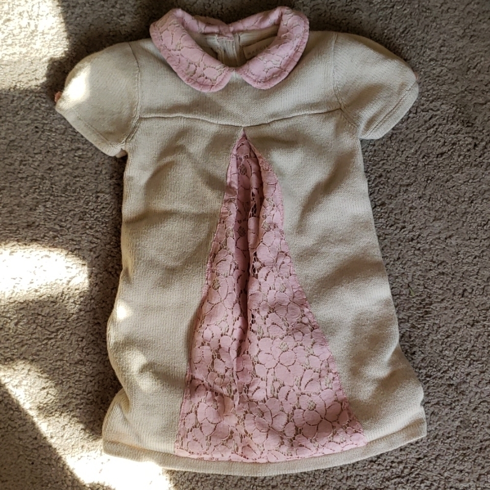 Maggie & Zoe Pink Lace Sweater Dress